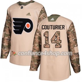 Adidas Maillot de Hockey Philadelphia Flyers Sean Couturier 14 2017-2018 Camo Veterans Day Practice Authentic - Homme